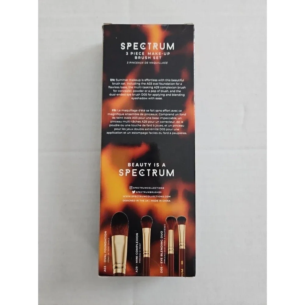Spectrum 3 Piece Make-Up Brush Set - New In Box, Sealed